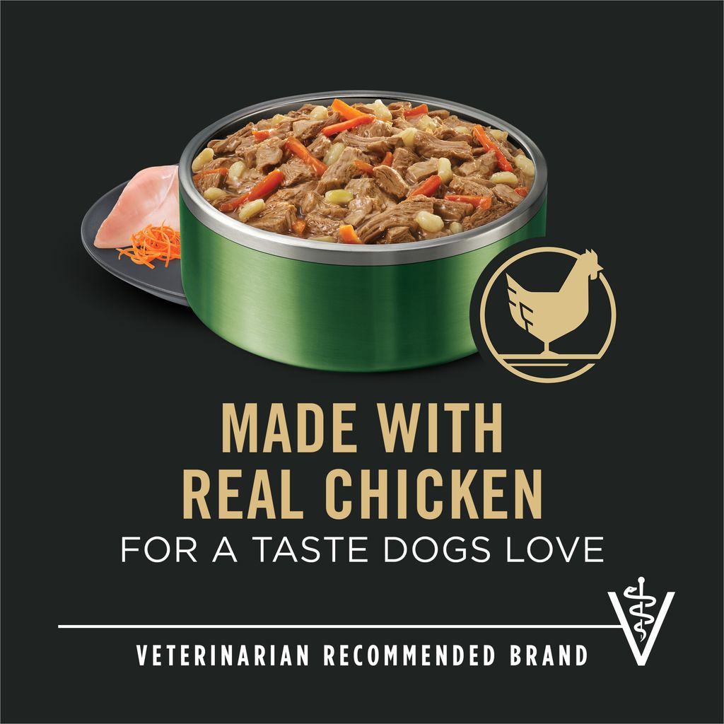 Pro Plan Adult Small Breed Chicken And Carrots Entree In Gravy Wet Dog Food 156g